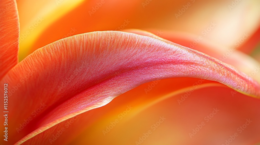 Close-up of vibrant orange-pink tulip petals, exhibiting delicate texture and soft color gradients. Close-up of vibrant orange-pink tulip petals, exhibiting delicate texture and soft color gradients.