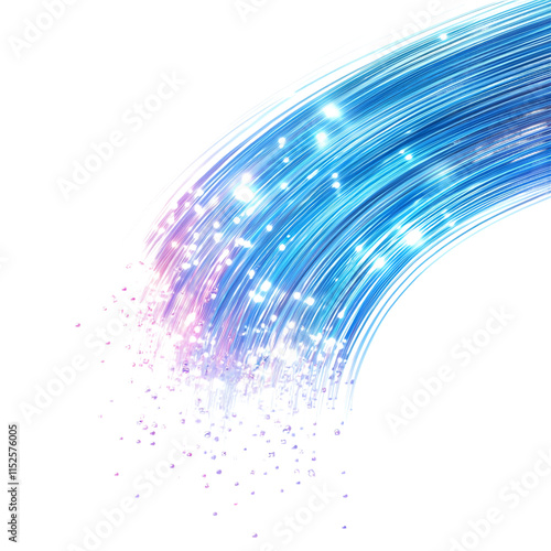 Optical Fiber on a Clear Smooth Light PNG