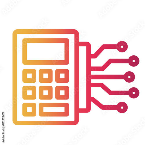 calculator Line Gradient Icon