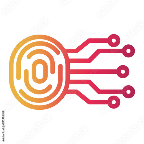 fingerprint Line Gradient Icon