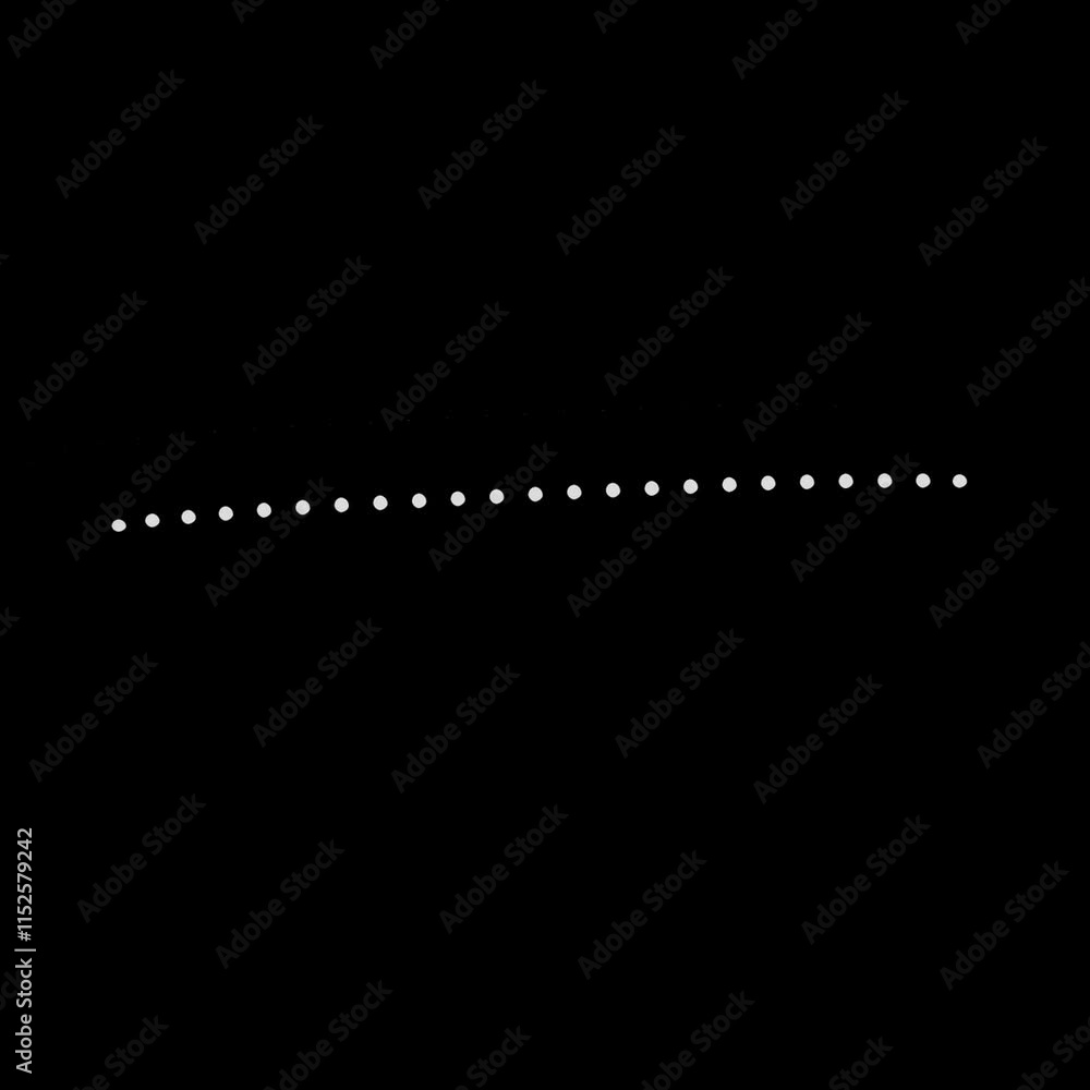 Abstract dotted line on black background. Abstract dotted line on black background.