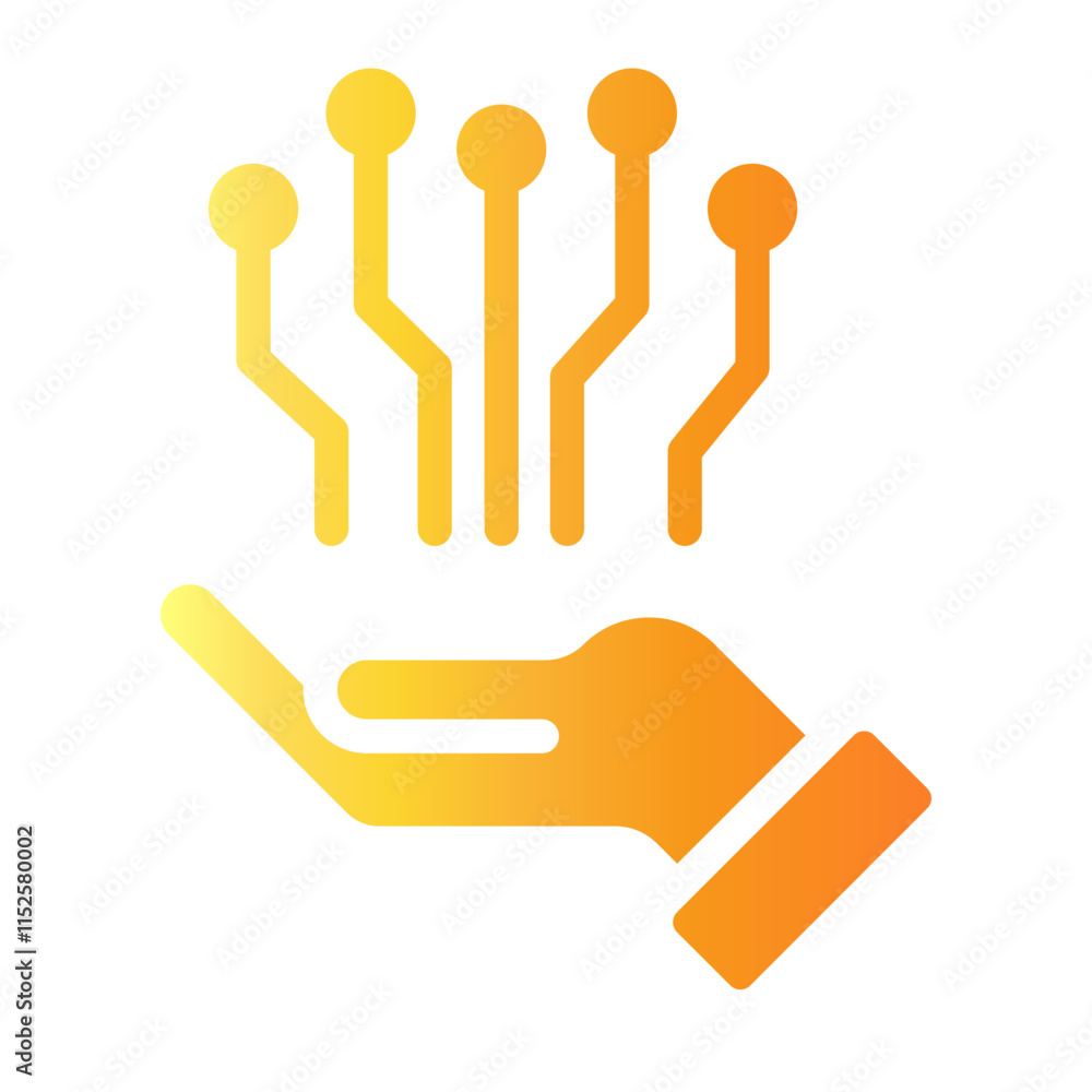 Obraz premium hand Gradient icon