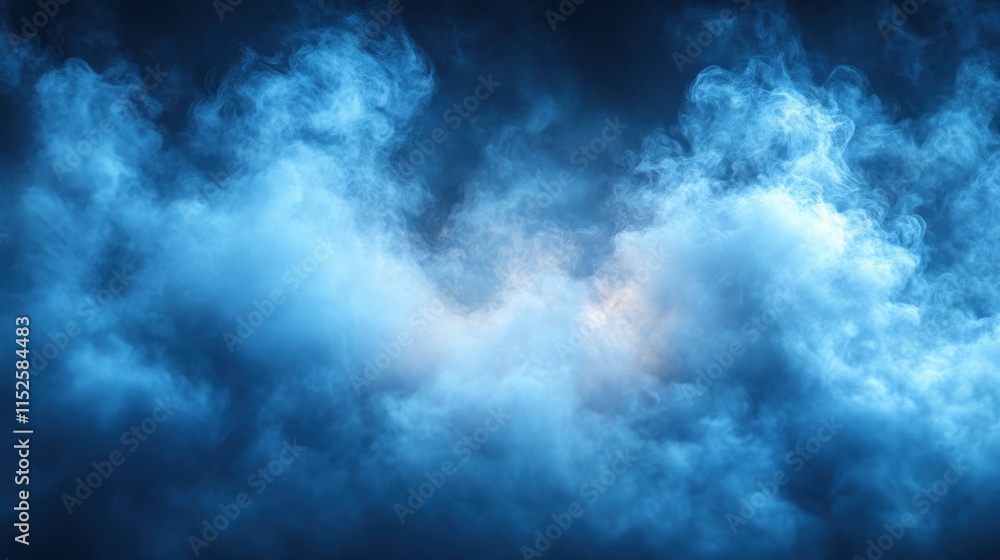 A swirling blue fog creates a mystical atmosphere, perfect for backgrounds or effects. A swirling blue fog creates a mystical atmosphere, perfect for backgrounds or effects.