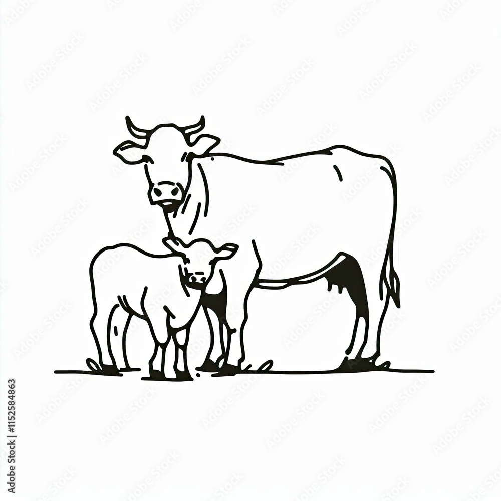 Minimalistic simple sketch drawing A hastily drawn Cow, Cow sketch
Minimalistic simple sketch drawing A hastily drawn Cow, Cow sketch
