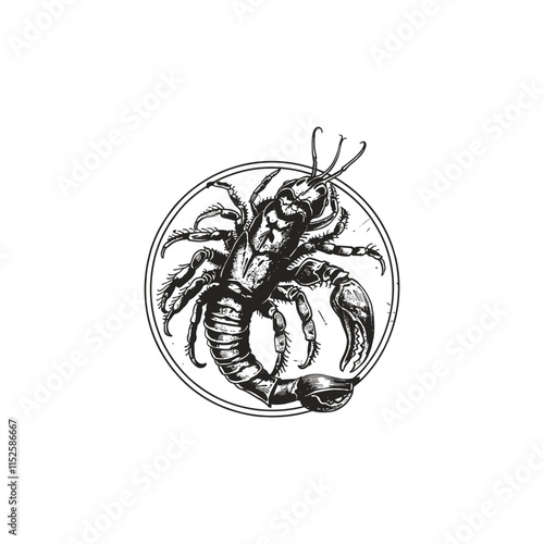 Scorpio zodiac sign design logo template