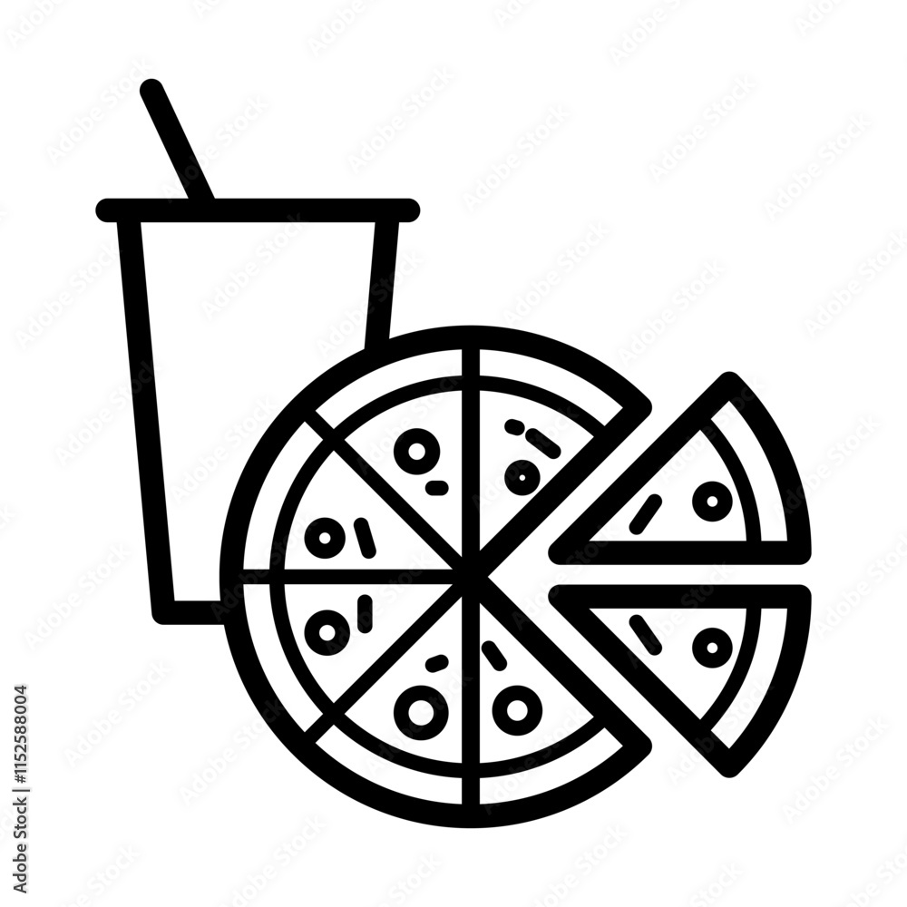 Pizza icon design template Pizza icon design template