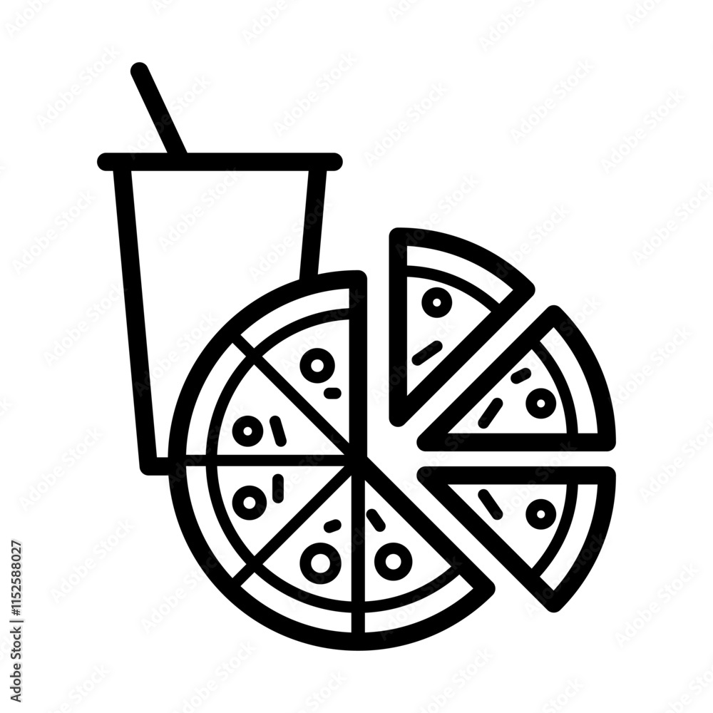 Pizza icon design template Pizza icon design template
