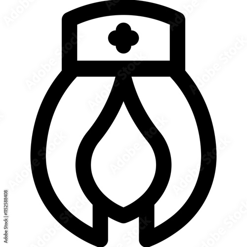 nurse hospital icon style outline