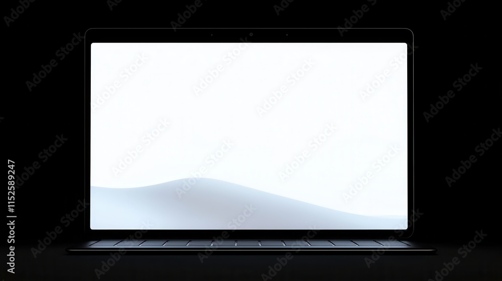 Minimalistic Laptop Display with Soft Background and Clean Design Minimalistic Laptop Display with Soft Background and Clean Design