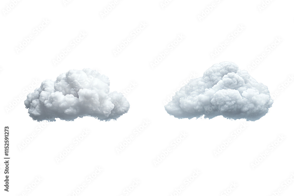Two Different Clouds Next to Each Other with Some Space Between PNG Two Different Clouds Next to Each Other with Some Space Between PNG