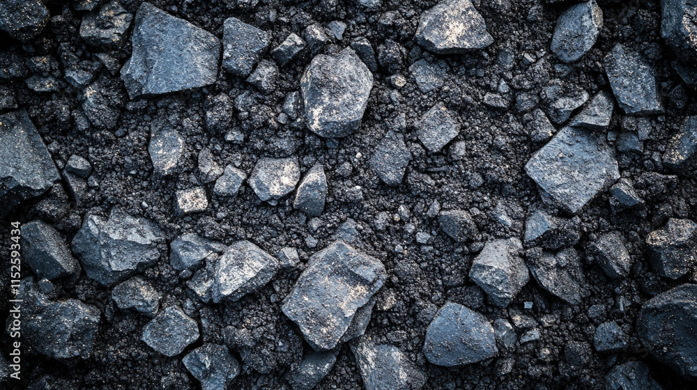 A rough dry surface of black soil representing the chaotic beauty of nature's texture and the harshness of unyielding land
A rough dry surface of black soil representing the chaotic beauty of nature's texture and the harshness of unyielding land