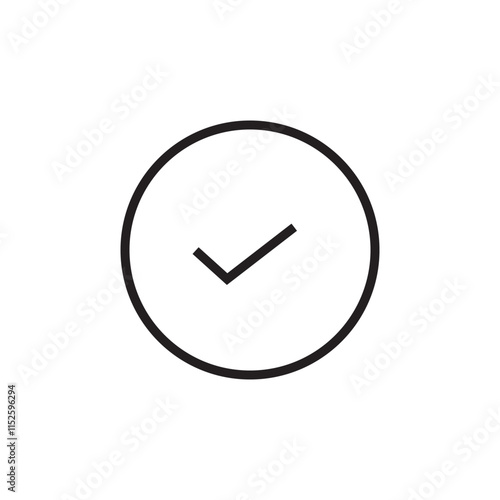 check icon outline vector eps editable stroke