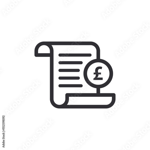 Payment symbol. Pound sign. Billing. Invoice sign. Cashier. Price icon. Checkout receipt. Pay icon. Money sign. Finance symbol. Cash back. Investment. Financial savings. Exchange. Bill. Coin icon. 