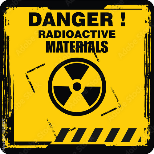 Danger, radioactive materials, sign vector