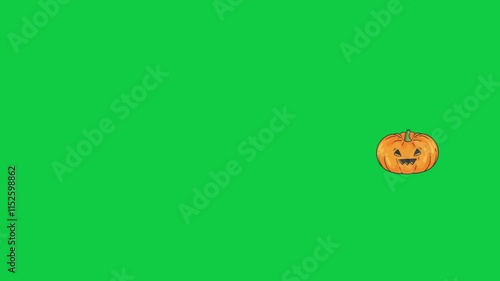 Pumpkin Moving Left to Right with Hat