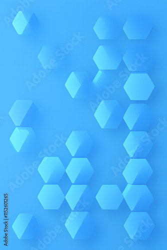 Abstract blue technology hexagonal background