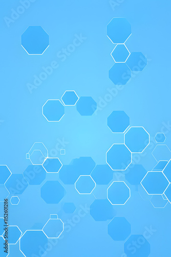 Abstract blue technology hexagonal background