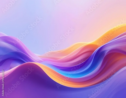 Wallpaper Mural Abstract Colorful Waves Flowing Design Torontodigital.ca