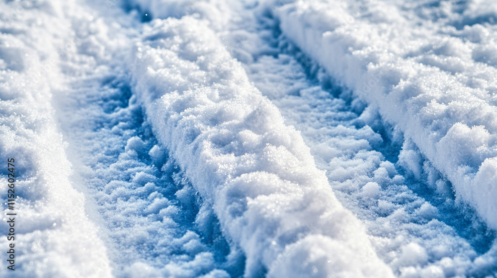 Aerial view of intricate ski tracks winding through untouched snow, symbolizing chaos, movement, and the fleeting nature of human presence in vast, serene winter landscapes Aerial view of intricate ski tracks winding through untouched snow, symbolizing chaos, movement, and the fleeting nature of human presence in vast, serene winter landscapes