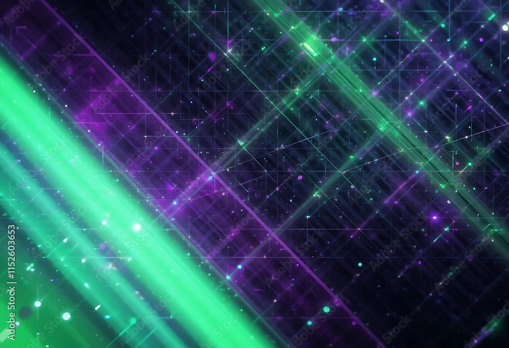 Abstract Digital Grid Pattern With Glowing Lines Abstract Digital Grid Pattern With Glowing Lines