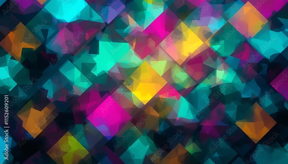 Fototapeta premium Abstract Colorful Geometric Diamond Pattern Design