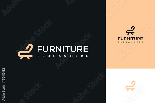 Luxury furniture minimalist logo design inspiration