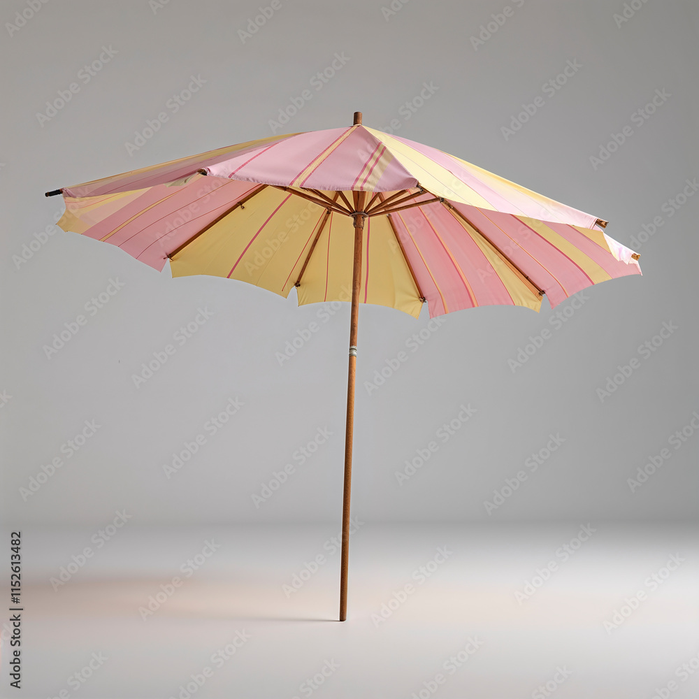 Fototapeta premium Tall Beach Umbrella with Pastel Colors