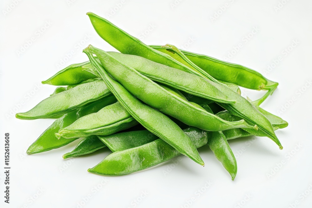 Fresh green peas in pods, isolated on white. Fresh green peas in pods, isolated on white.