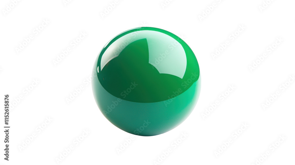 Green billiard ball, transparent background Green billiard ball, transparent background