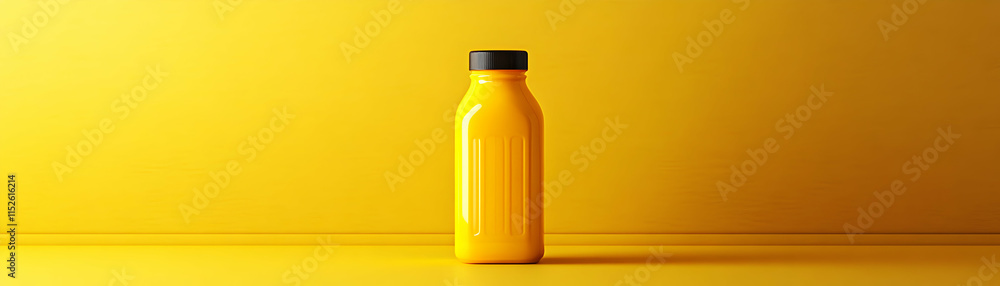 Yellow Bottle 3D Render Yellow Bottle 3D Render
