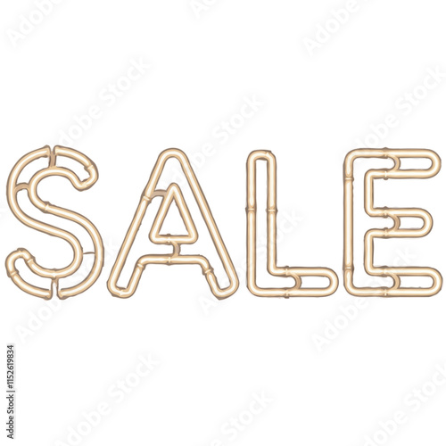 Vector of a neon sale sign word off white vintage unlit isolated on a transparent background