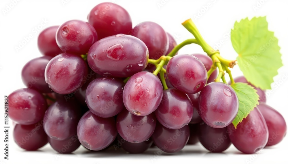 a close up of a bunch of grapes with a leaf on top a close up of a bunch of grapes with a leaf on top