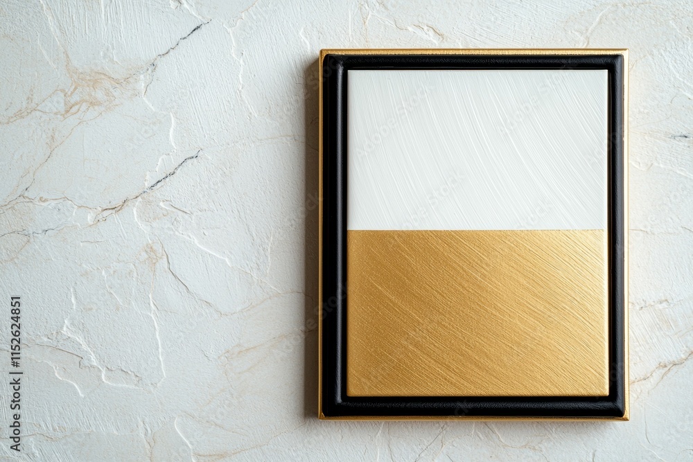 Fototapeta premium A gold and white framed picture