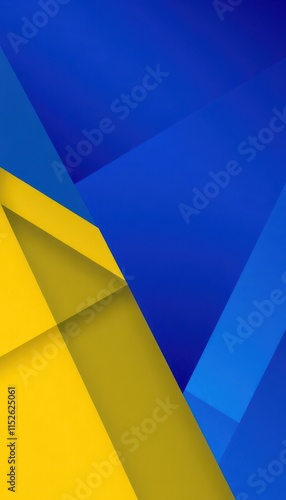 a close up of a yellow and blue wallpaper with a blue background