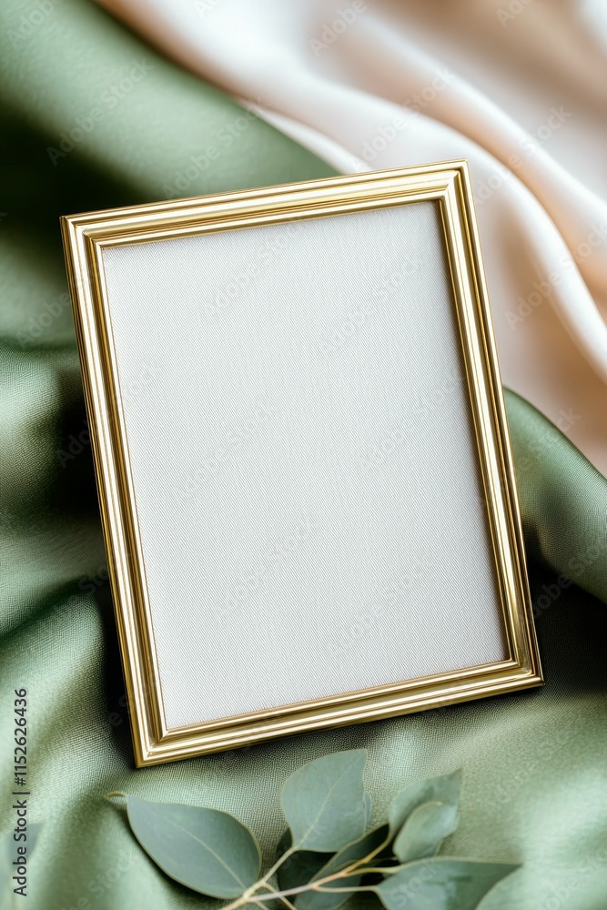 Fototapeta premium A gold framed picture with a white background