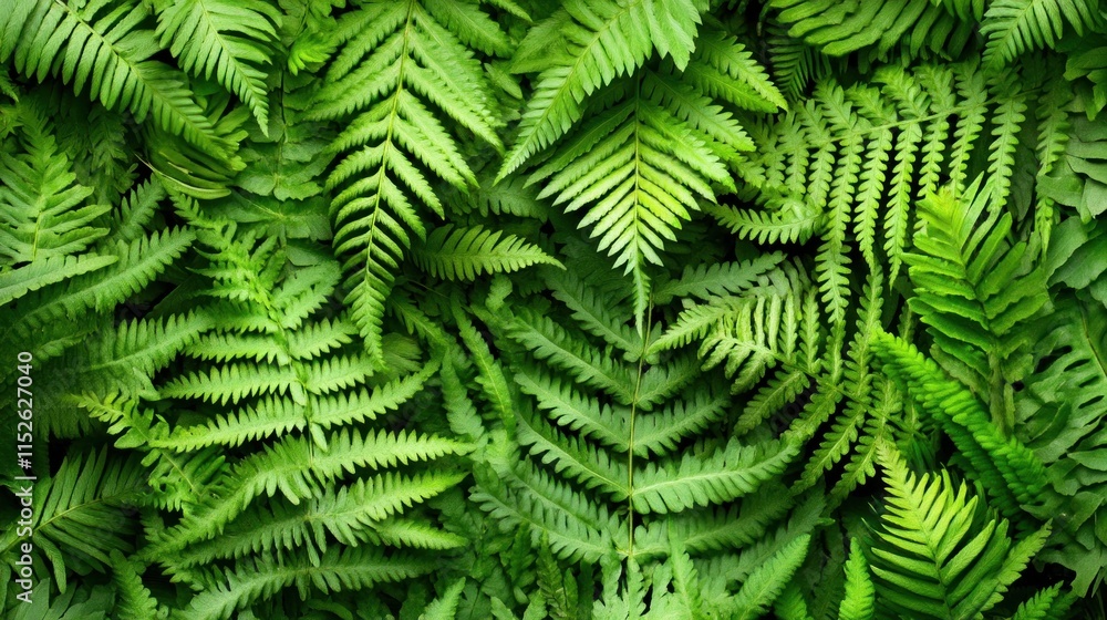 Lush green fern leaves background texture. Lush green fern leaves background texture.