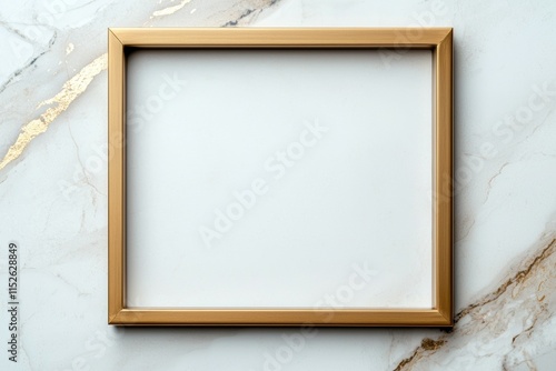 A gold frame with a white background