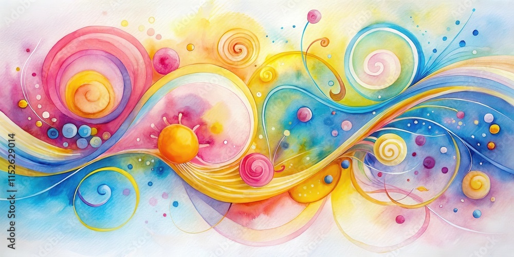 Whimsical Watercolor Abstract A vibrant tapestry of swirling colors, organic shapes, and joyful energy, expressing a sense of playful movement and boundless imagination. Whimsical Watercolor Abstract A vibrant tapestry of swirling colors, organic shapes, and joyful energy, expressing a sense of playful movement and boundless imagination.