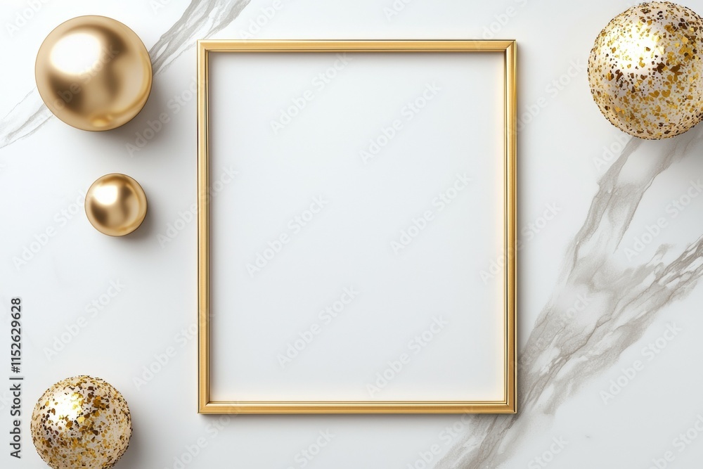 A gold frame with a white background A gold frame with a white background