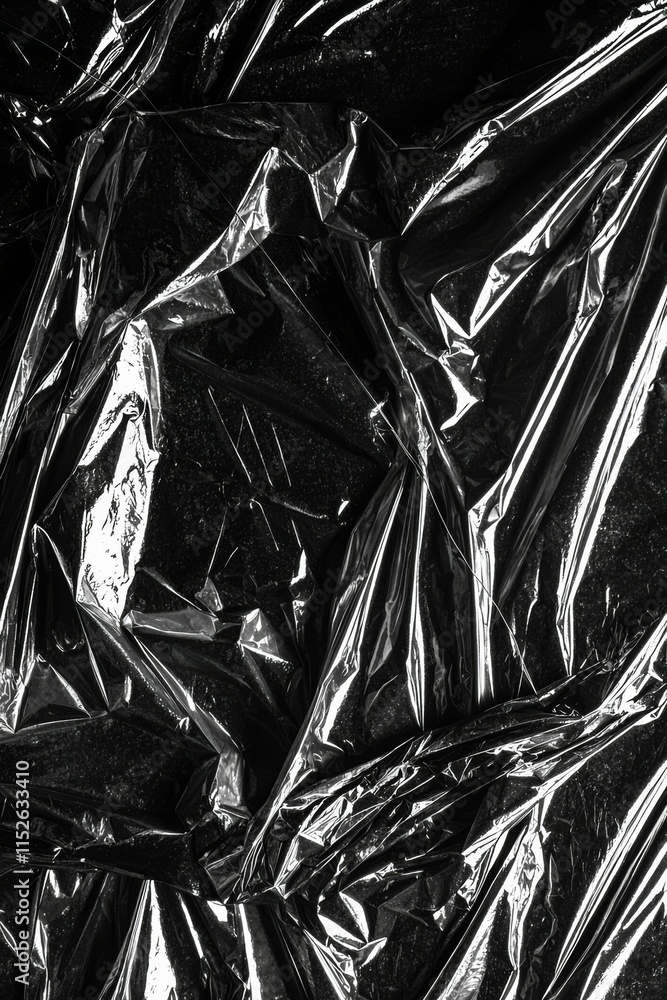 A black plastic sheet with a white spot in the middle A black plastic sheet with a white spot in the middle