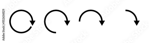Circle arrows icon set