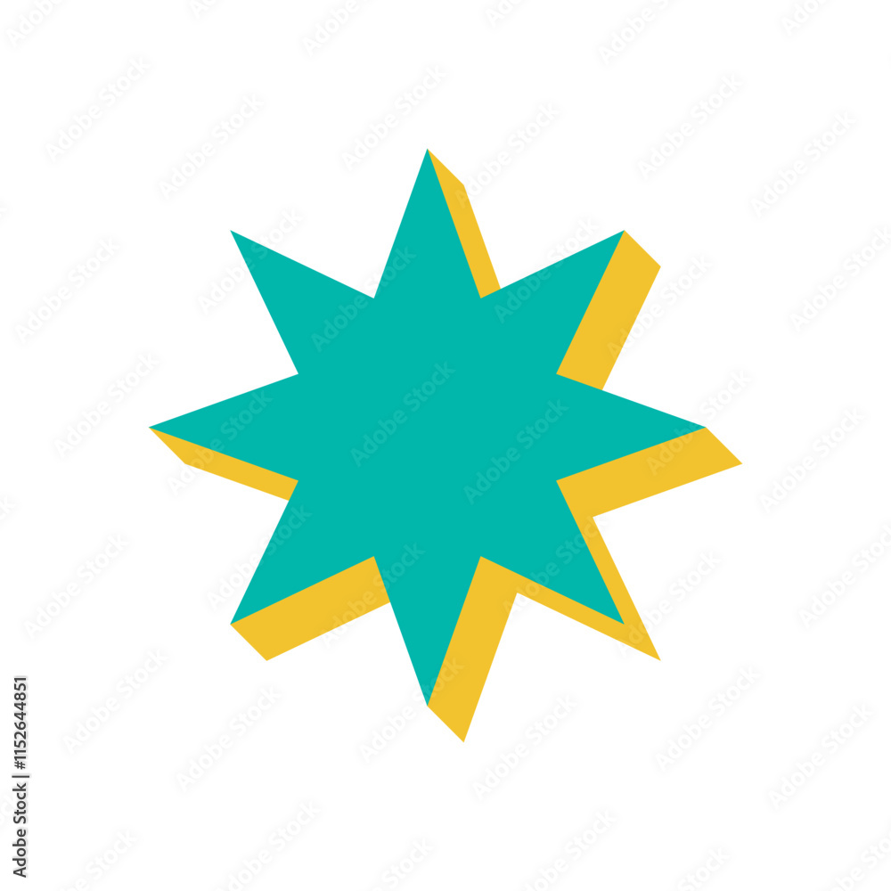 Bold star shape icon. Modern abstract element with a flat design. A striking representation of brutalism, this graphic conveys y2k aesthetics, ideal for contemporary projects. Bold star shape icon. Modern abstract element with a flat design. A striking representation of brutalism, this graphic conveys y2k aesthetics, ideal for contemporary projects.
