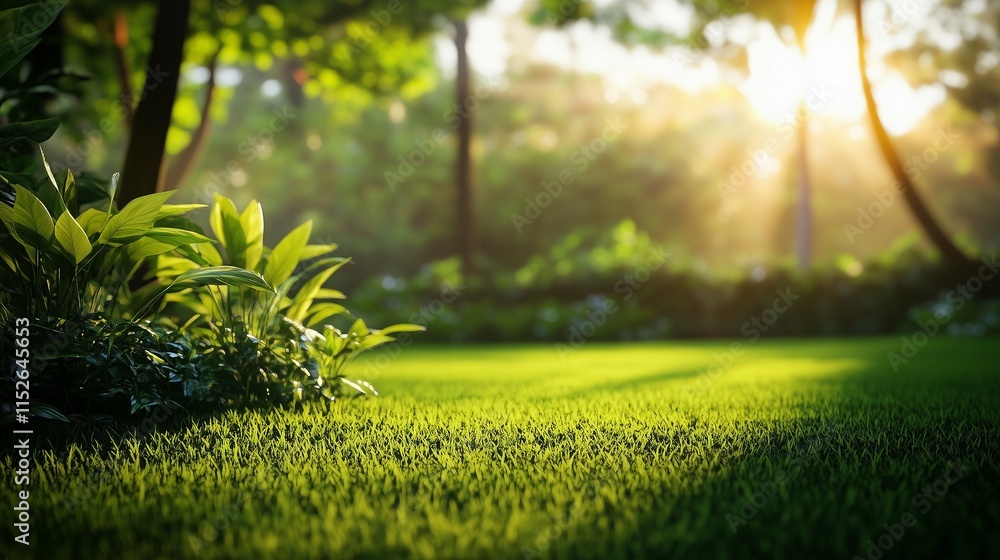 green grass and sun