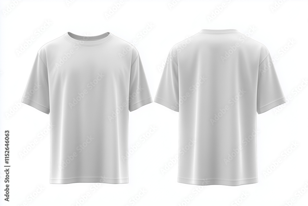 White short sleeve t-shirt mockup, front and back view, isolated on white background. (1) White short sleeve t-shirt mockup, front and back view, isolated on white background. (1)