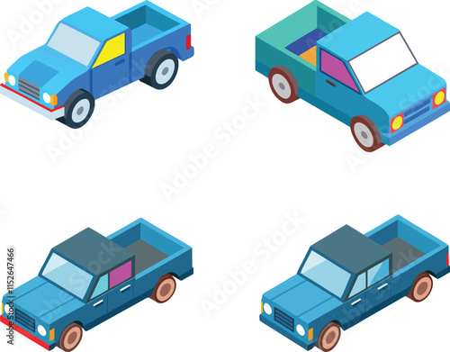 toy truck isolated on white background