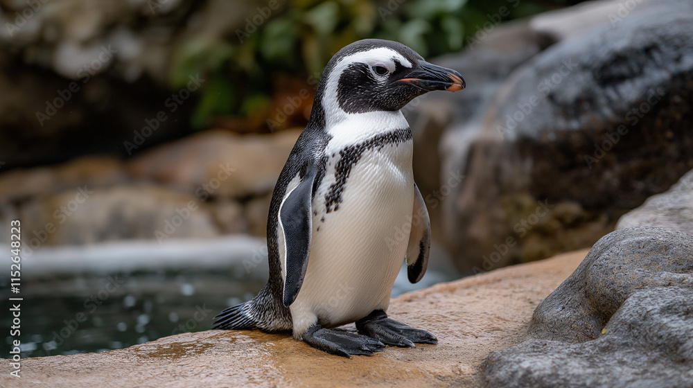 Naklejka premium Close up of penguin