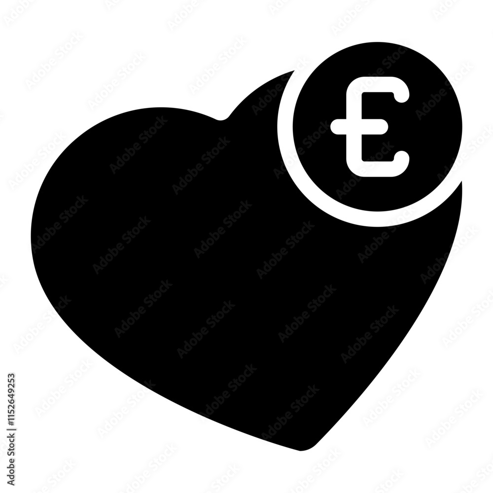 Obraz premium euro glyph icon