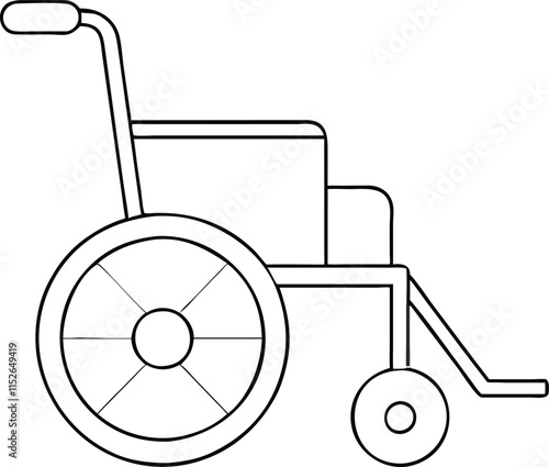  a wheelchair icon on white background 