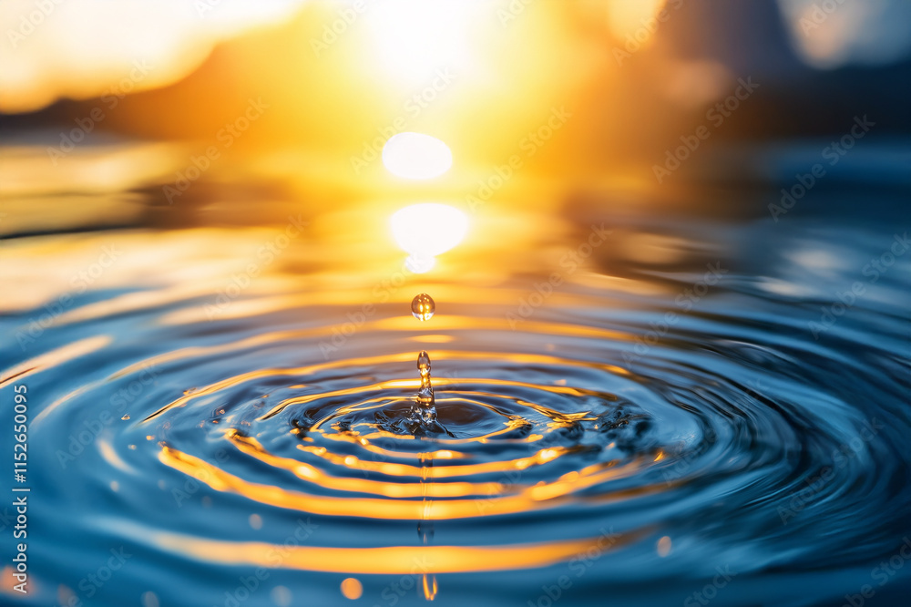 Water blurred background with ripples and water drops. Water blurred background with ripples and water drops.