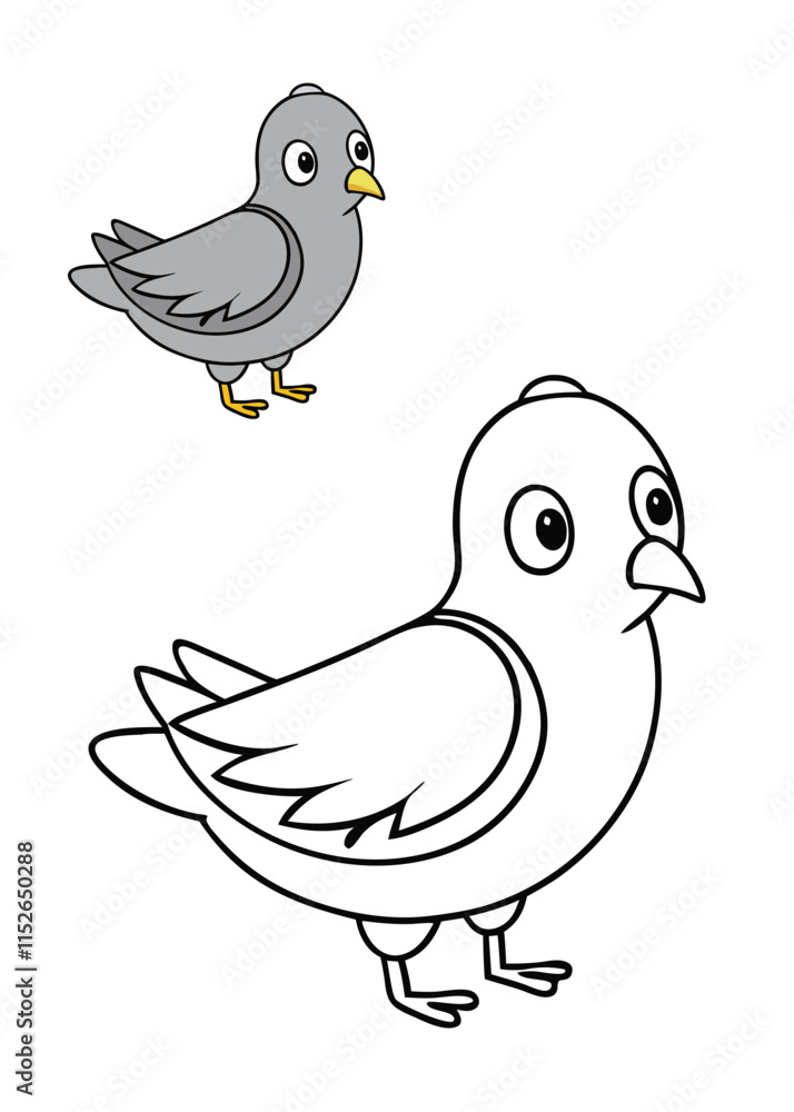 A gray chicken coloring page featuring soft, muted feathers with subtle shades of gray. Ideal for kids to add their own creative touches with colors of choice. A gray chicken coloring page featuring soft, muted feathers with subtle shades of gray. Ideal for kids to add their own creative touches with colors of choice.